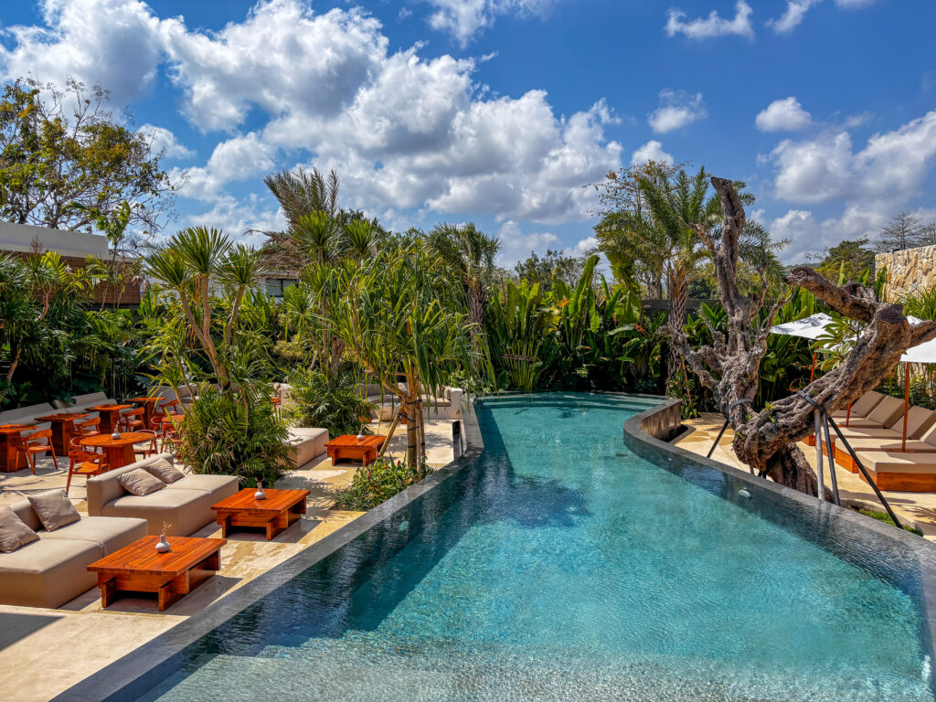 Bingin's gone from surfer secret to Bali's best-dressed coastline. Nuju gives grown men a private pool villa, a swim-up bar, and a genuine reason to misbehave in the Bukit.